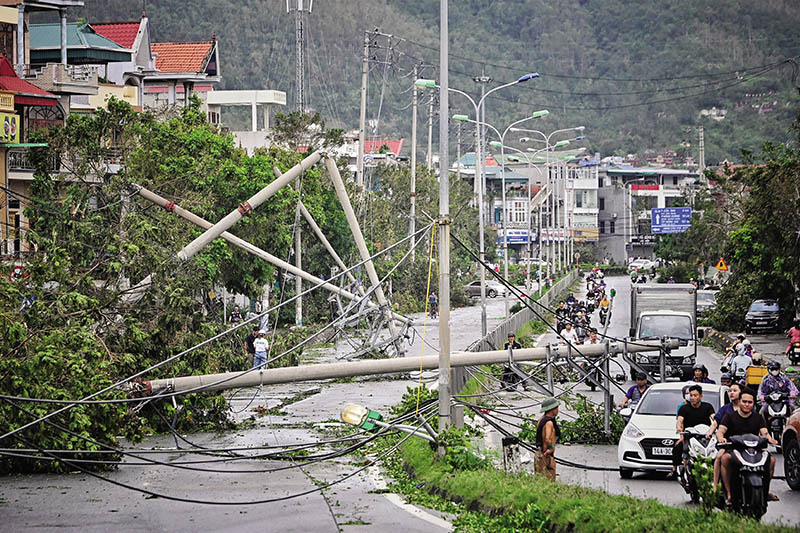 a t4 hệ thống điện của Cẩm Phả Quảng Ninh bị thiệt hại sau bão Yagi.jpg