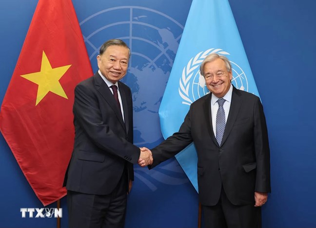 Tổng Bí thư, Chủ tịch nước Tô Lâm gặp Tổng Thư ký Liên hợp quốc António Guterres