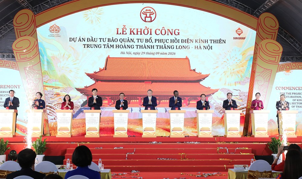 Tổng Bí thư, Chủ tịch nước Tô Lâm dự khởi công Dự án bảo quản, tu bổ, phục hồi Điện Kính Thiên