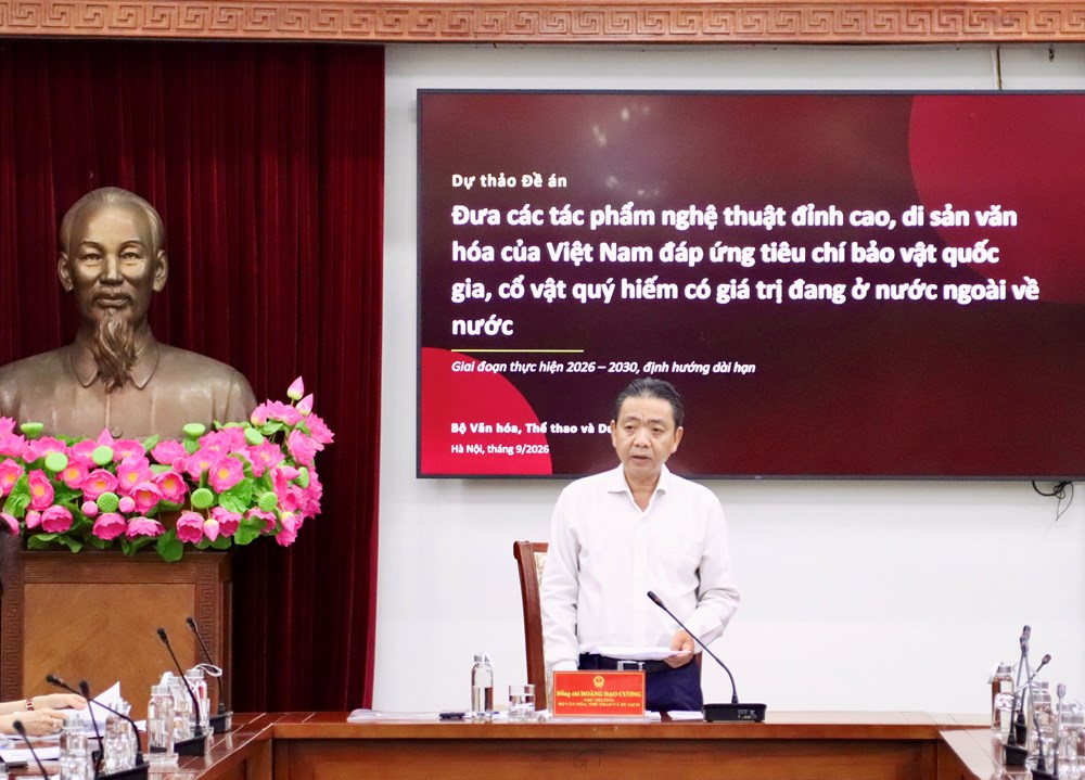 Khẩn trương hoàn thiện Đề án đưa di sản văn hóa Việt Nam ở nước ngoài về nước