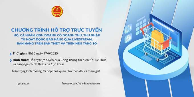 Cục Thuế tổ chức Chương trình hỗ trợ trực tuyến dành cho hộ, cá nhân kinh doanh online