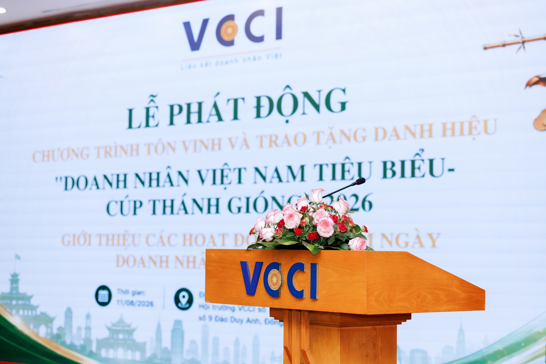 “Doanh nhân Việt Nam tiêu biểu - Cúp Thánh Gióng” 11/8/2026