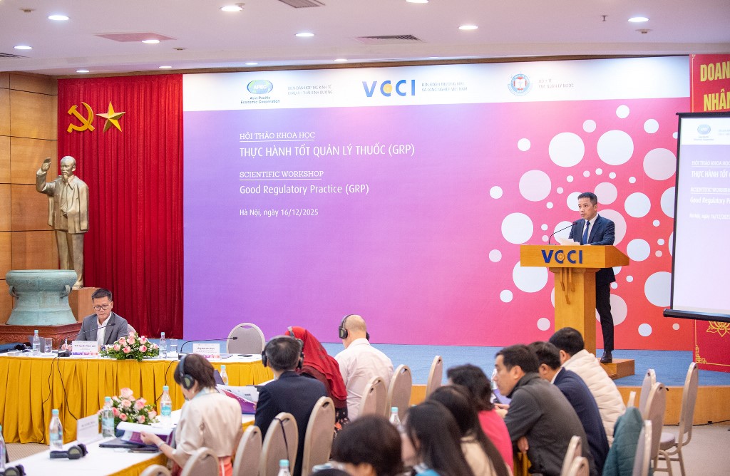 Hội thảo khoa học quốc tế về ngành Dược “Nâng cao năng lực cho các doanh nghiệp và cơ quan quản lý trong thực hành tốt về đăng ký, quản lý thuốc và thực thi hiệu quả pháp luật về dược” ngày 16/12/2025