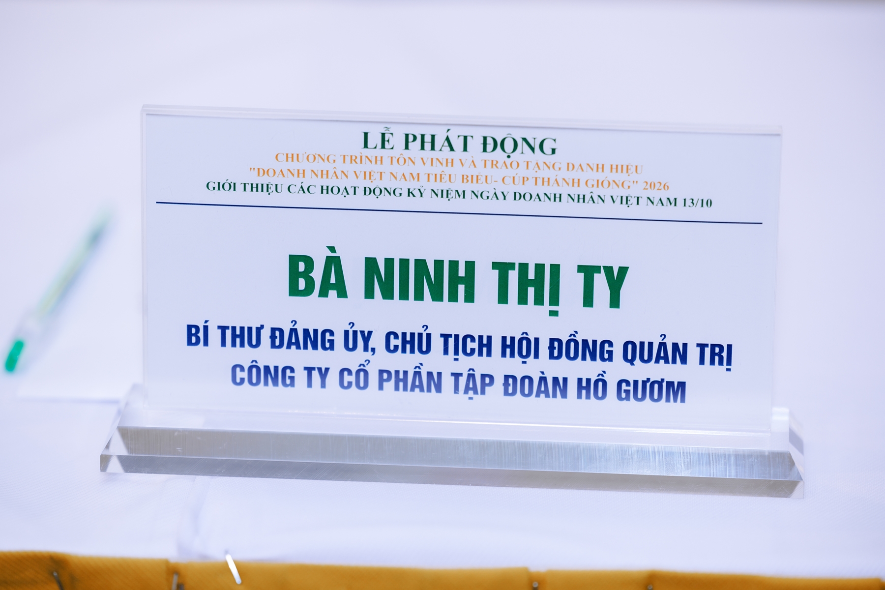 “Doanh nhân Việt Nam tiêu biểu - Cúp Thánh Gióng” 11/8/2026