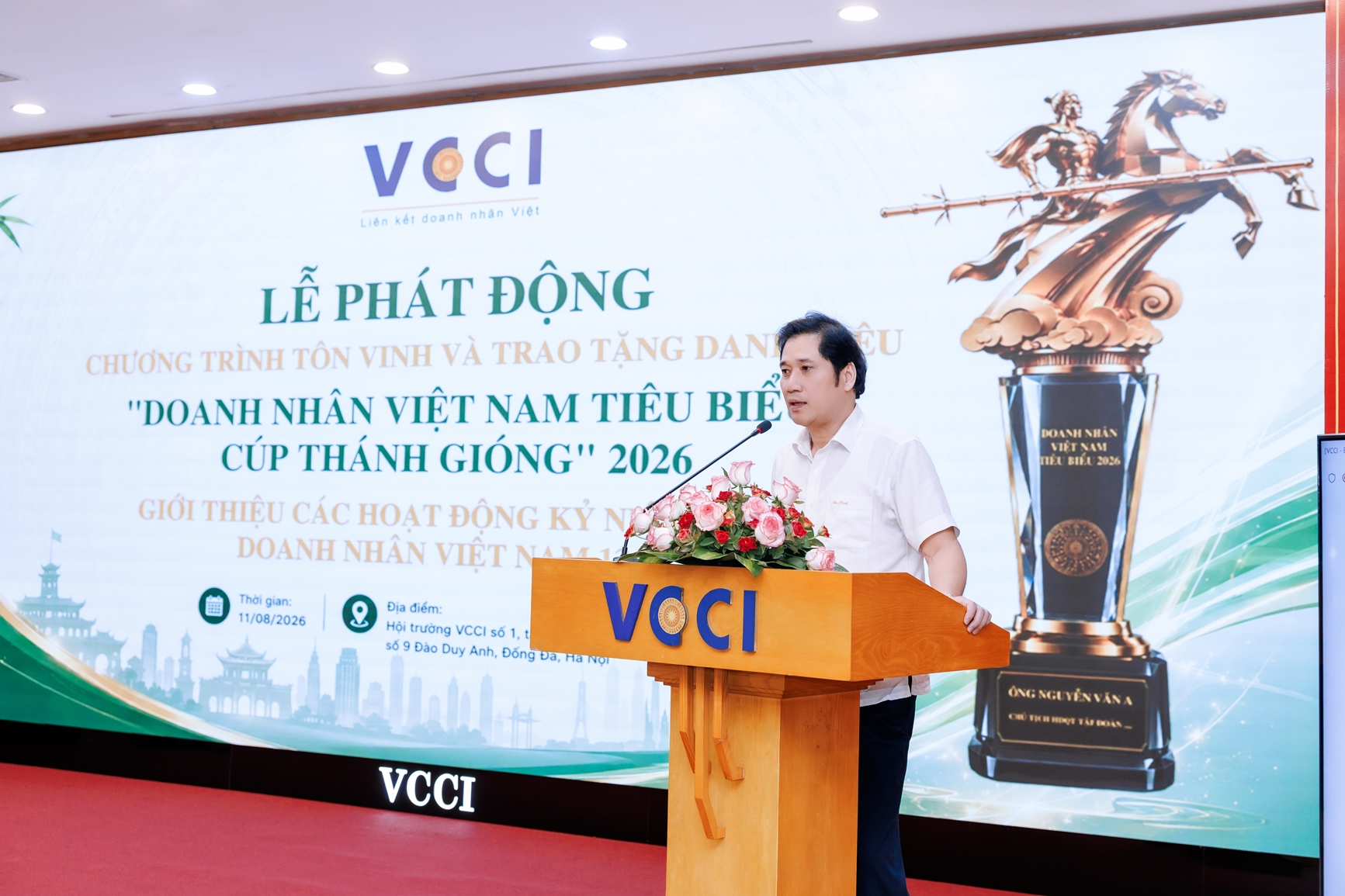 “Doanh nhân Việt Nam tiêu biểu - Cúp Thánh Gióng” 11/8/2026