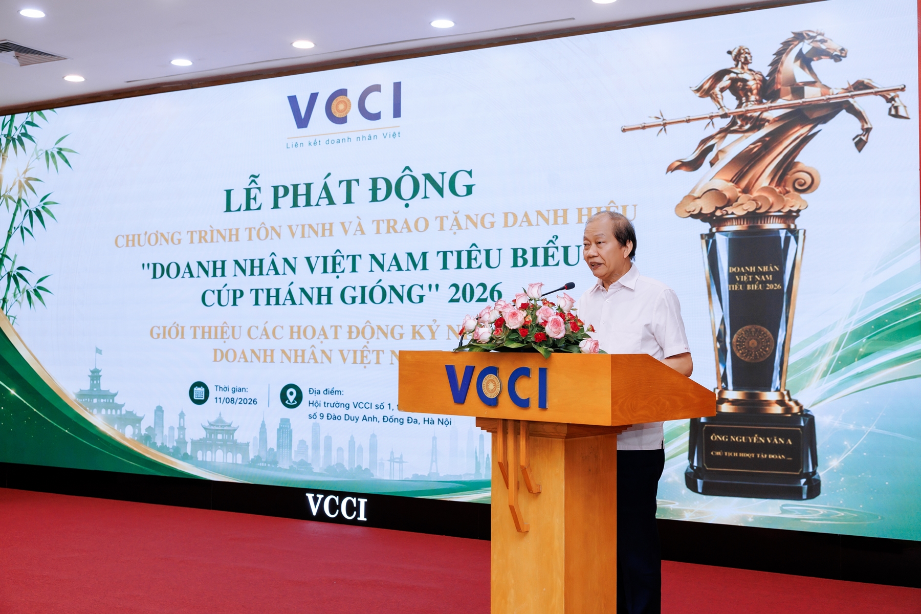 “Doanh nhân Việt Nam tiêu biểu - Cúp Thánh Gióng” 11/8/2026