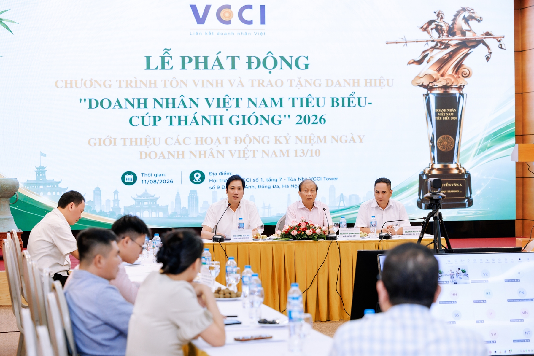 “Doanh nhân Việt Nam tiêu biểu - Cúp Thánh Gióng” 11/8/2026