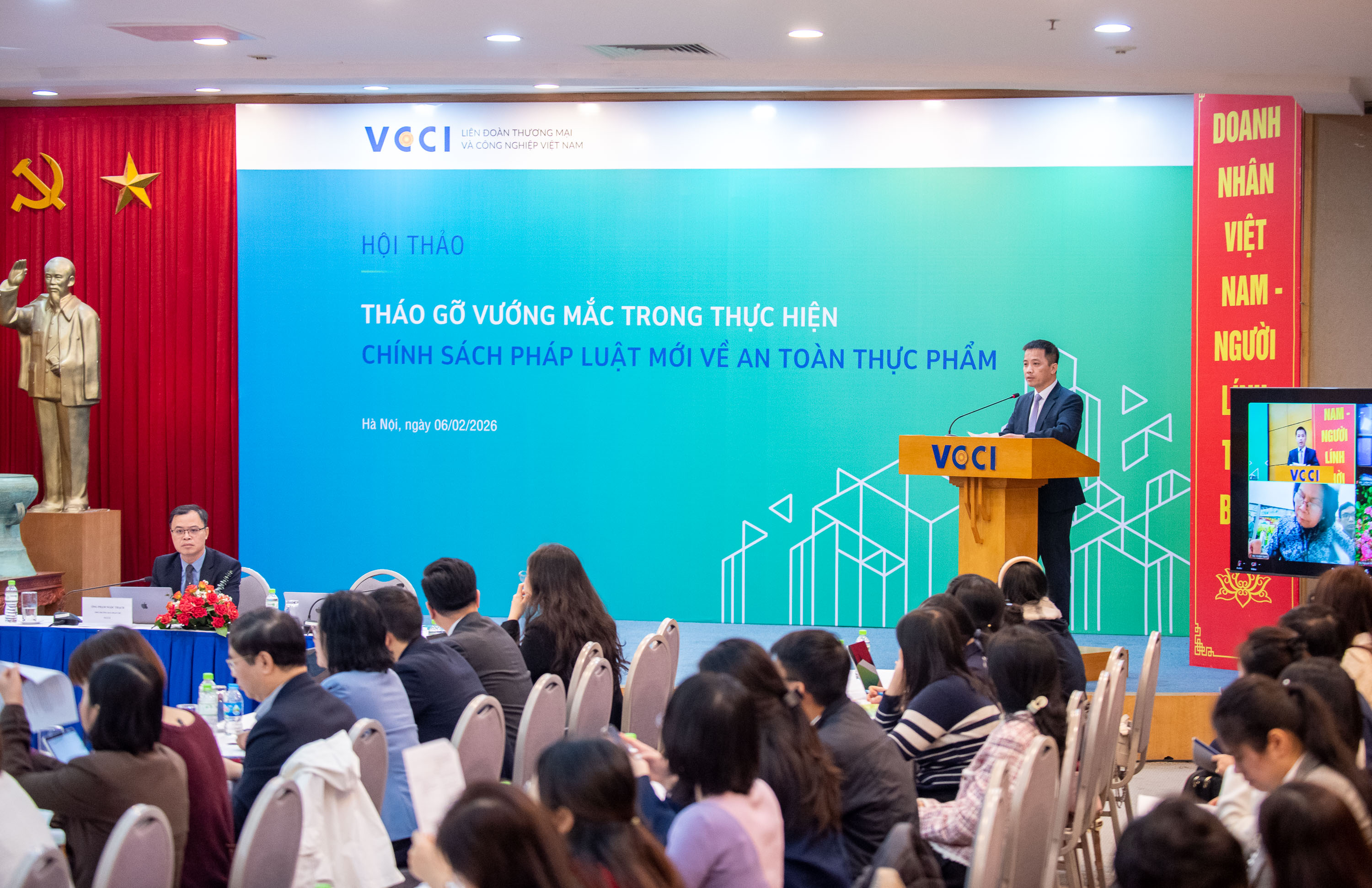 Hội thảo tháo gỡ vướng mắc trong thực hiện chính sách pháp luật mới về an toàn thực phẩm 06/2/2026