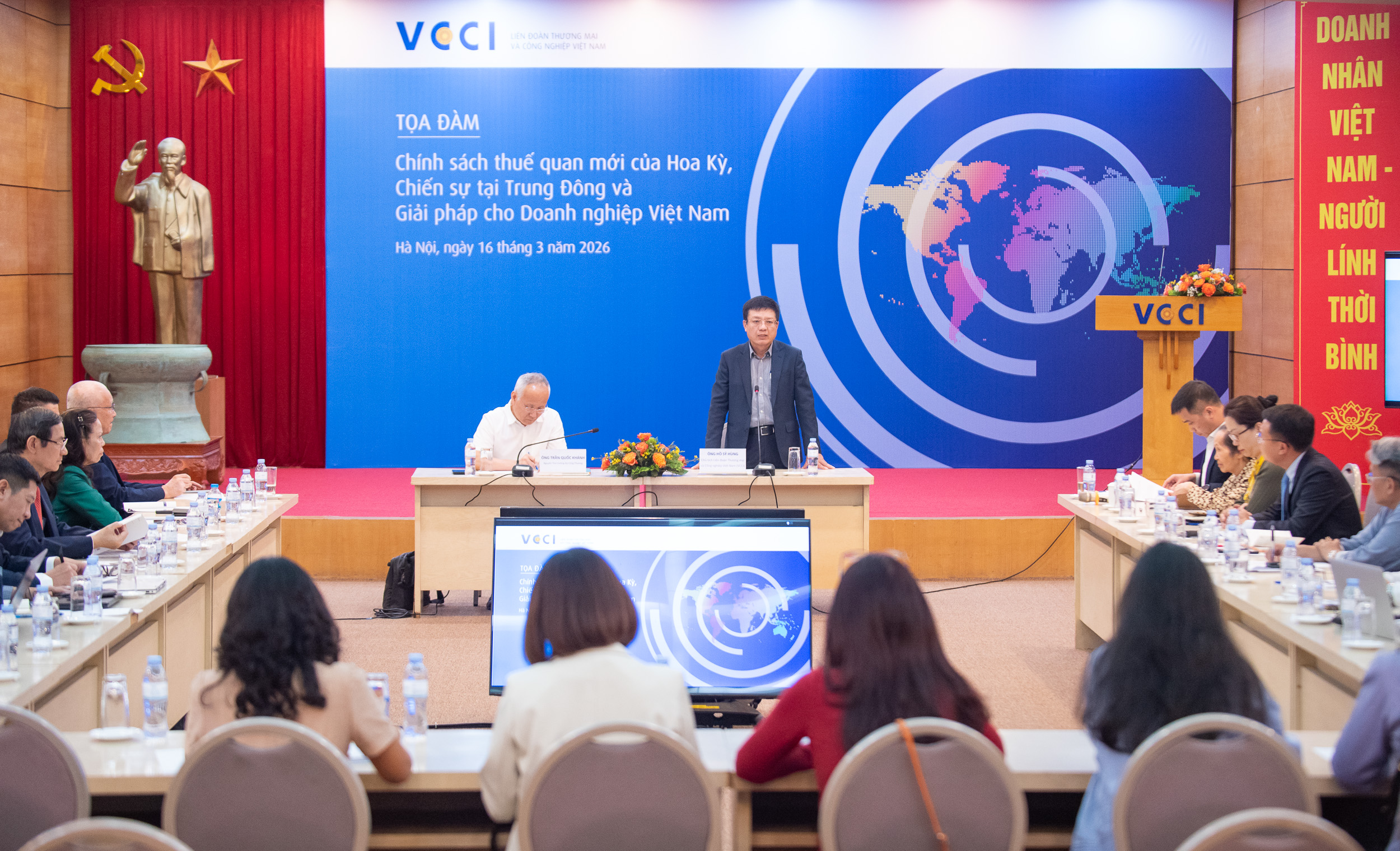Tọa đàm: Chính sách thuế quan mới của Hoa Kỳ, Chiến sự ở Trung Đông và Giải pháp cho Doanh nghiệp Việt Nam 16/3/2026