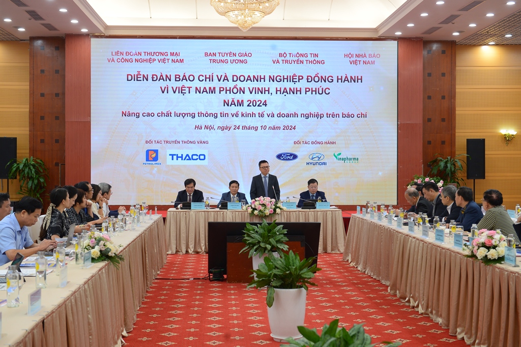 Diễn đàn Báo chí và Doanh nghiệp đồng hành vì Việt Nam phồn vinh, hạnh phúc năm 2024