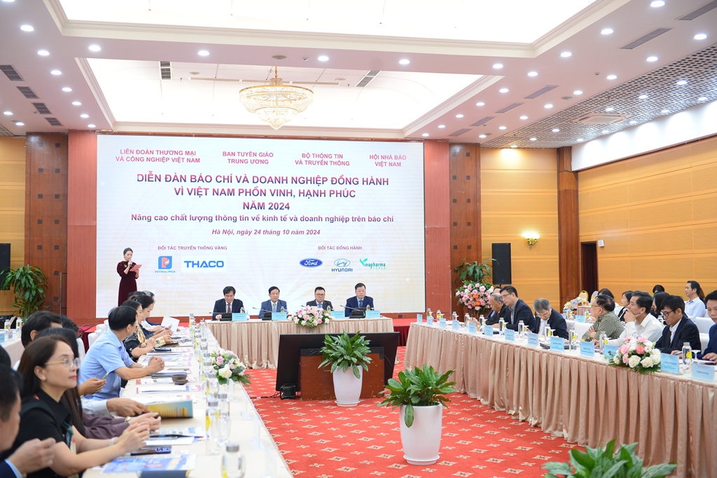 Diễn đàn Báo chí và Doanh nghiệp đồng hành vì Việt Nam phồn vinh, hạnh phúc năm 2024