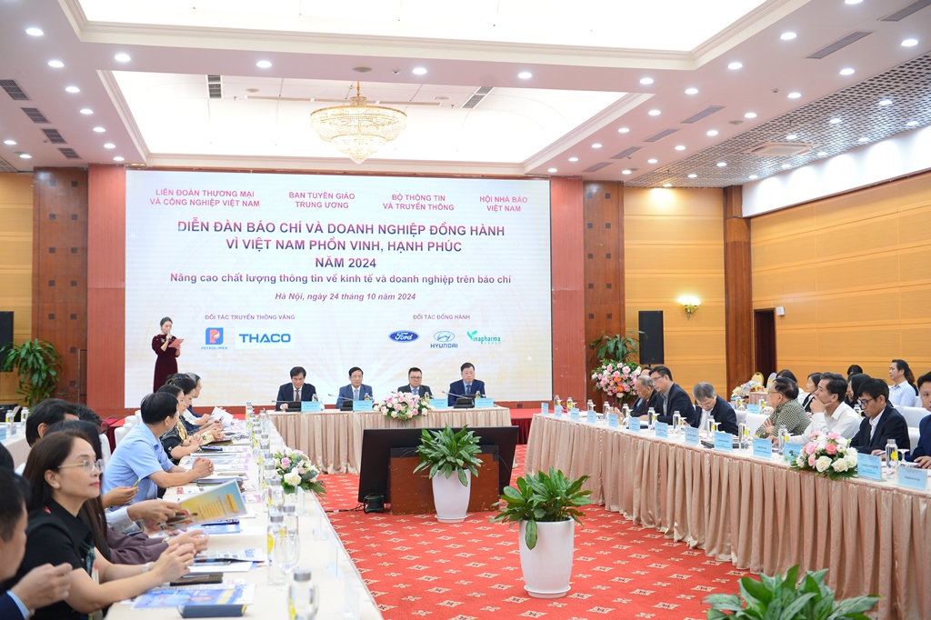 Diễn đàn Báo chí và Doanh nghiệp đồng hành vì Việt Nam phồn vinh, hạnh phúc năm 2024