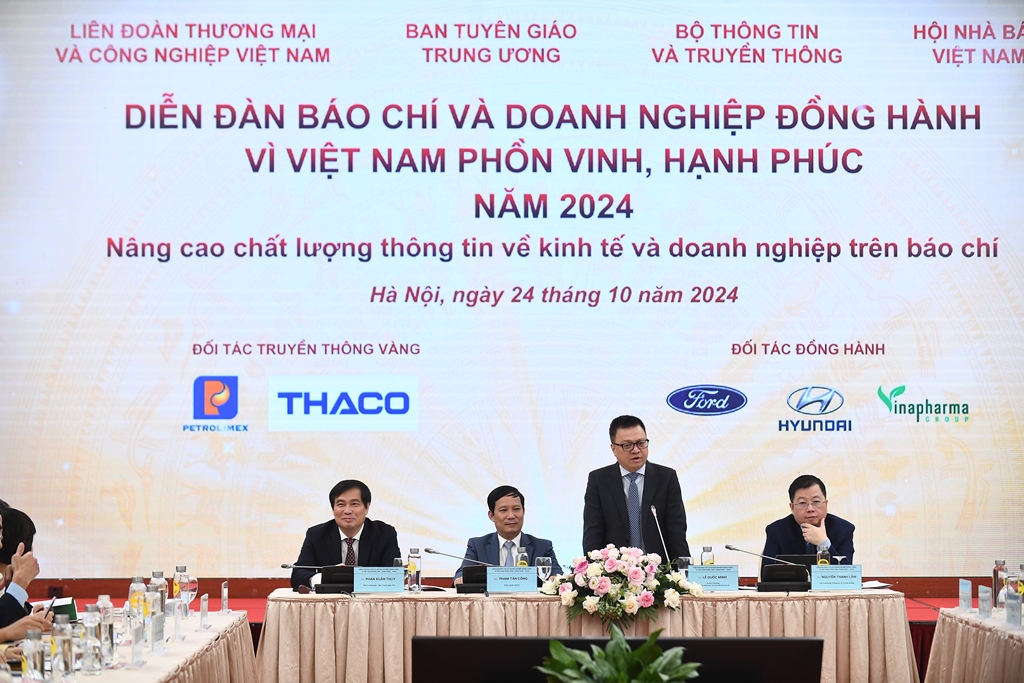 Diễn đàn Báo chí và Doanh nghiệp đồng hành vì Việt Nam phồn vinh, hạnh phúc năm 2024