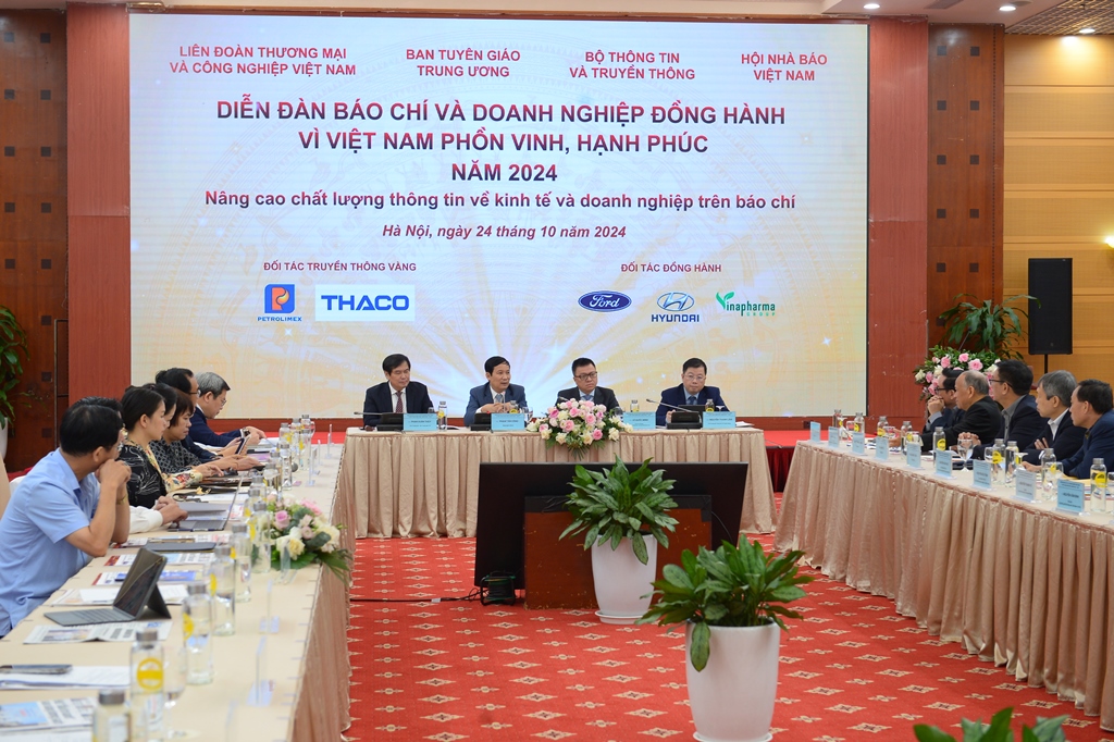 Diễn đàn Báo chí và Doanh nghiệp đồng hành vì Việt Nam phồn vinh, hạnh phúc năm 2024