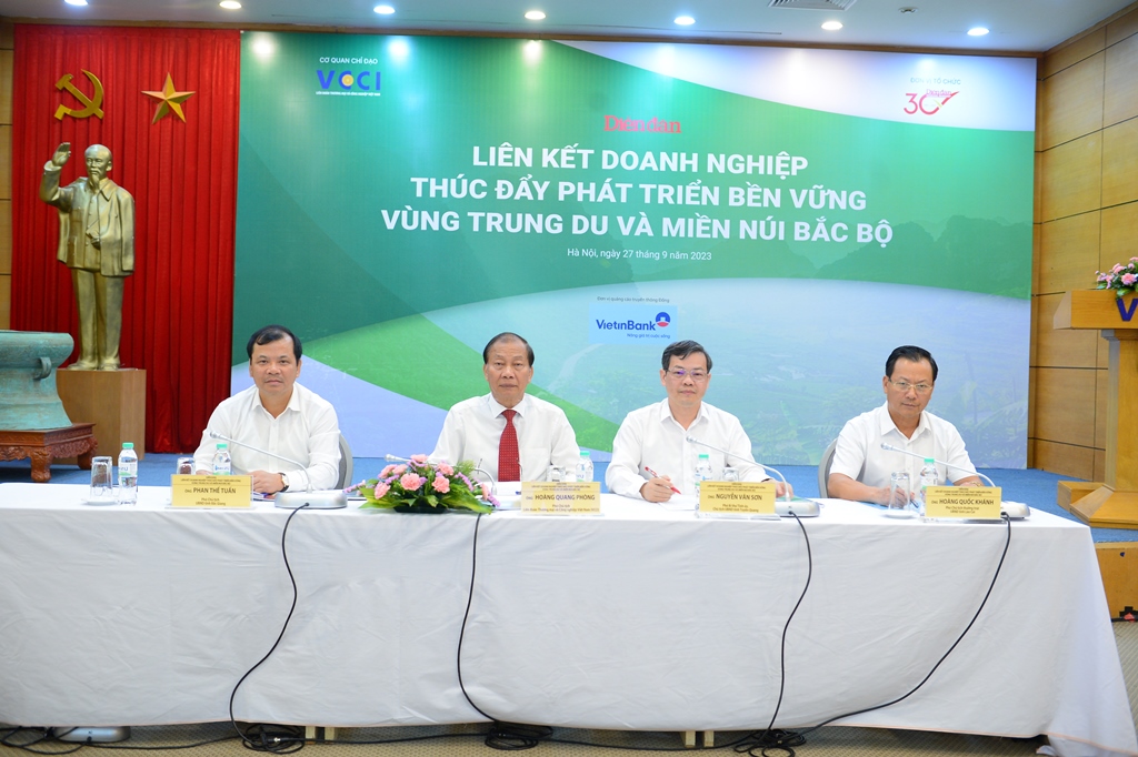 Diễn đàn Liên kết doanh nghiệp thúc đẩy phát triển bền vững Vùng Trung du và miền núi Bắc Bộ 27/9/2023
