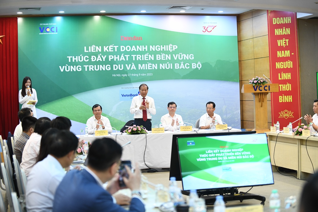 Diễn đàn Liên kết doanh nghiệp thúc đẩy phát triển bền vững Vùng Trung du và miền núi Bắc Bộ 27/9/2023