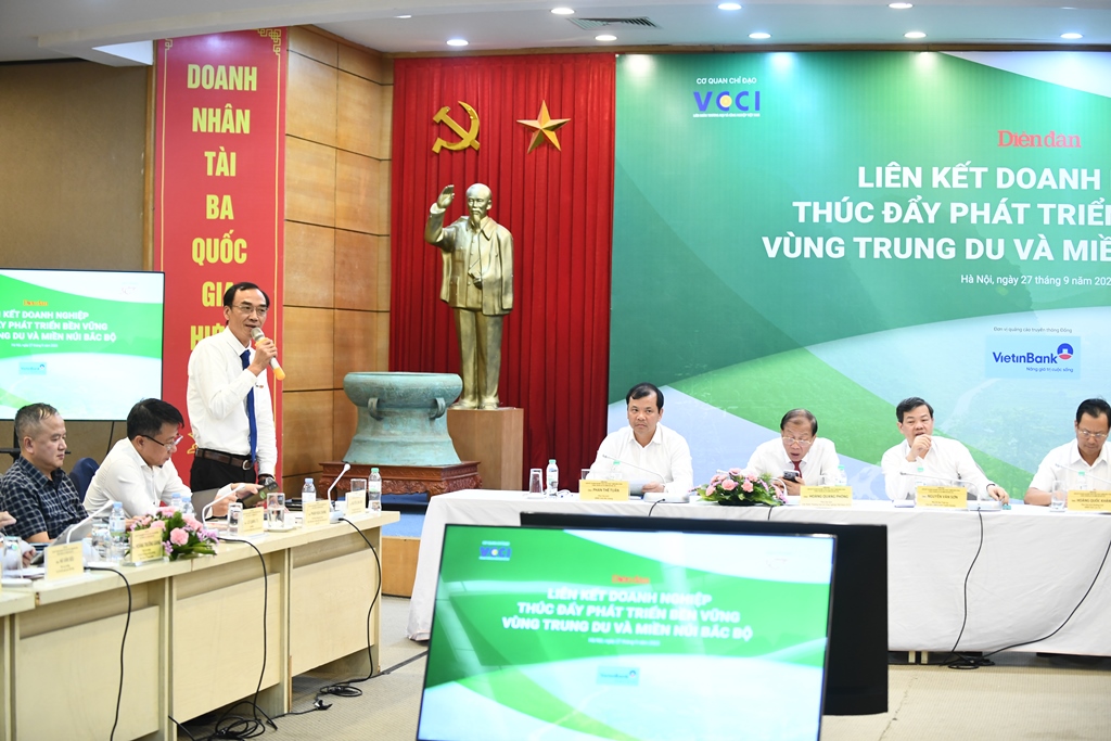 Diễn đàn Liên kết doanh nghiệp thúc đẩy phát triển bền vững Vùng Trung du và miền núi Bắc Bộ 27/9/2023