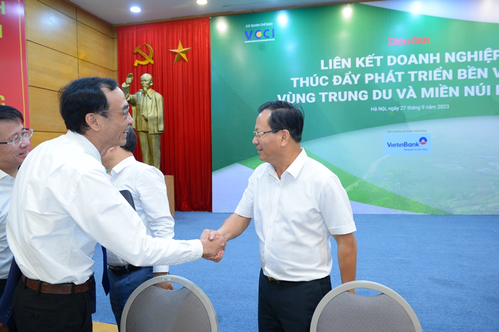 Diễn đàn Liên kết doanh nghiệp thúc đẩy phát triển bền vững Vùng Trung du và miền núi Bắc Bộ 27/9/2023
