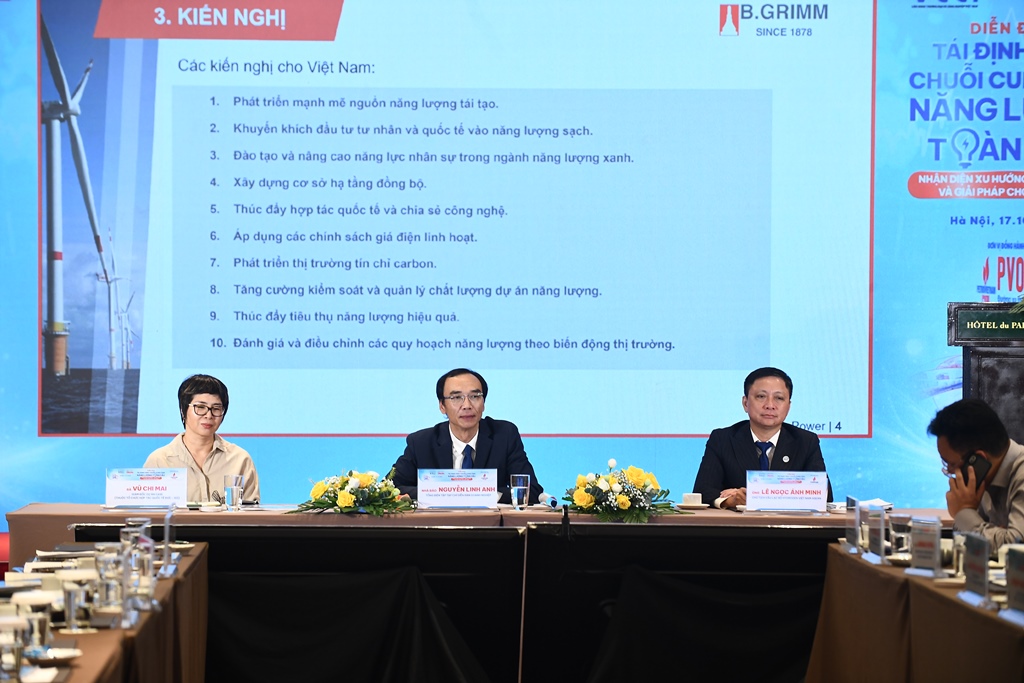 Tái định hình chuỗi cung ứng năng lượng toàn cầu: Nhận diện xu hướng, thách thức và giải pháp cho Việt Nam 17/10/2024