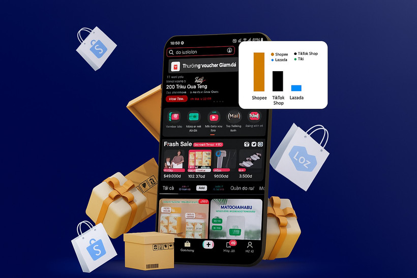 Thị phần thương mại điện tử Việt Nam: "Ngôi vương" của Shopee đang bị đe dọa?