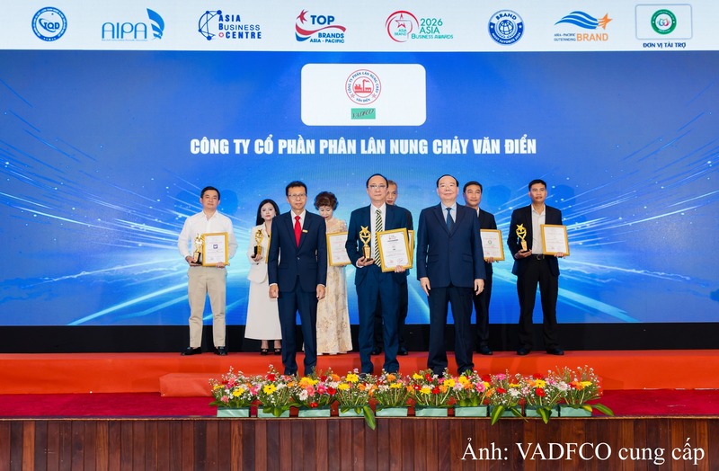 VADFCO: Khẳng định vị thế Top 10 thương hiệu hàng đầu châu Á năm 2026