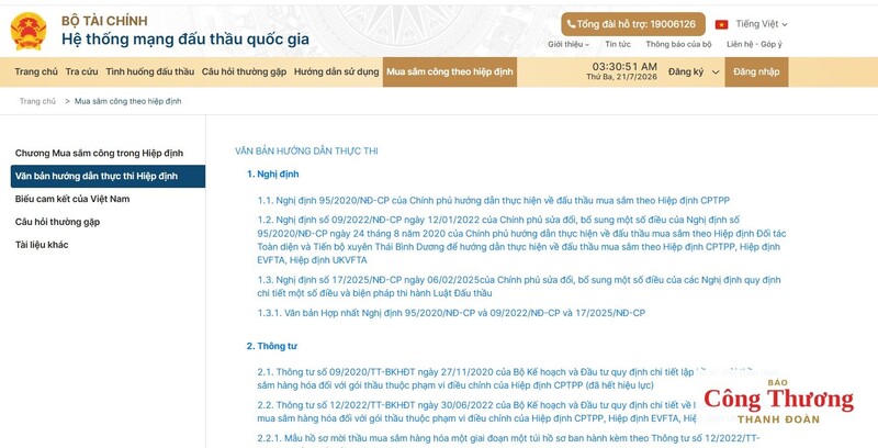 Thực thi cam kết theo FTA: Nhiều nội dung mới trong đấu thầu