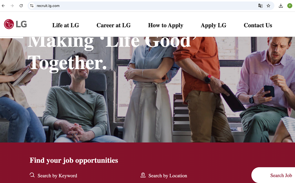 lg-electronics-ra-mat-trang-web-tuyen-dung-toan-cau-tich-hop-16-ngon-ngu