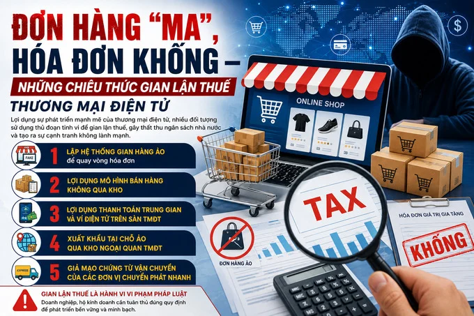 Đơn hàng "ma", hóa đơn khống – Những chiêu thức gian lận thuế thương mại điện tử
