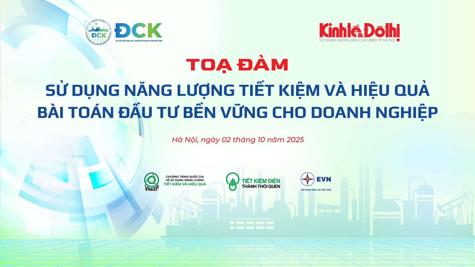 Tọa đàm trực tuyến sử dụng năng lượng tiết kiệm và hiệu quả: bài toán đầu tư bền vững cho doanh nghiệp