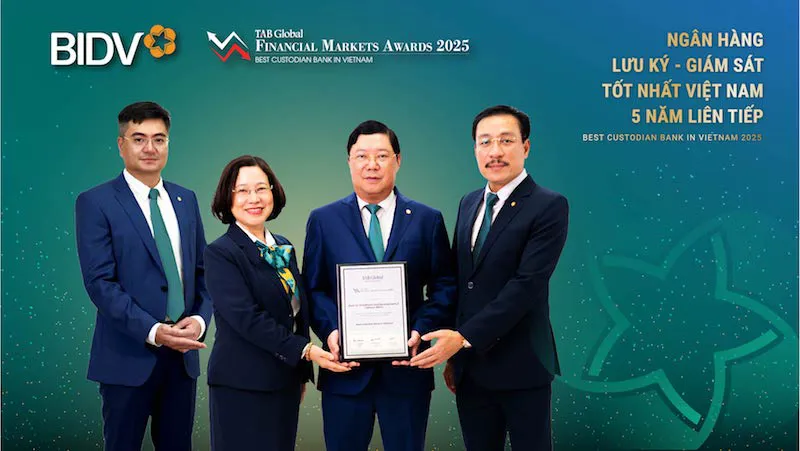 BIDV lần thứ 5 liên tiếp được vinh danh ngân hàng Lưu ký - Giám sát tốt nhất Việt Nam
