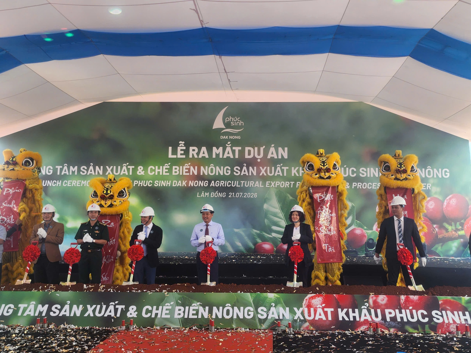 Tập đoàn Phúc Sinh khởi công Trung tâm sản xuất và chế biến nông sản quy mô lớn tại Lâm Đồng