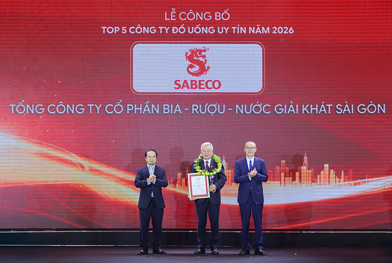 SABECO giữ vững vị thế với danh hiệu Top 1 Công ty Đồ uống có cồn uy tín 2026