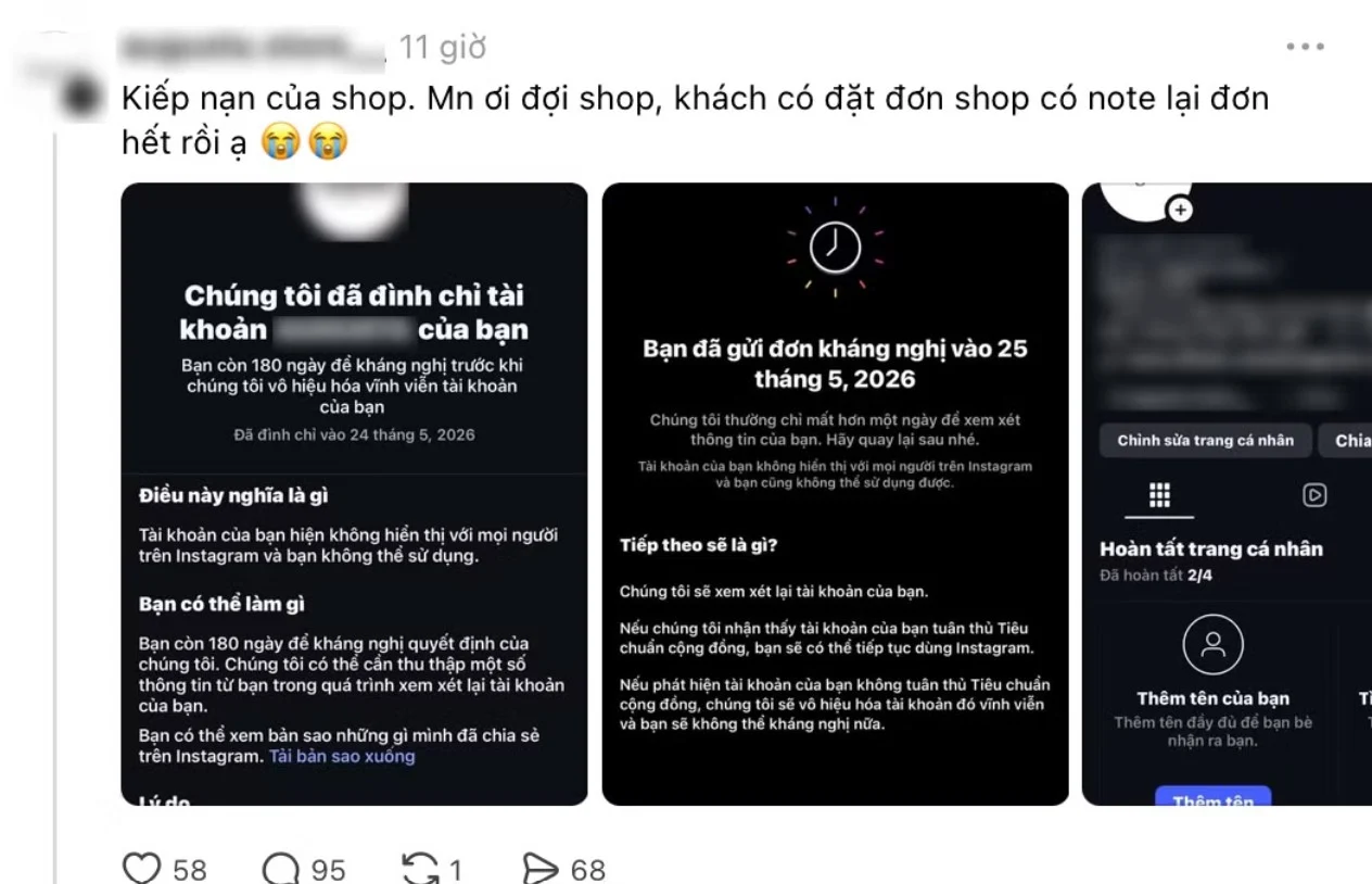 Hàng loạt tài khoản kinh doanh 'bay màu' trên Instagram: Chuyện gì đang xảy ra?