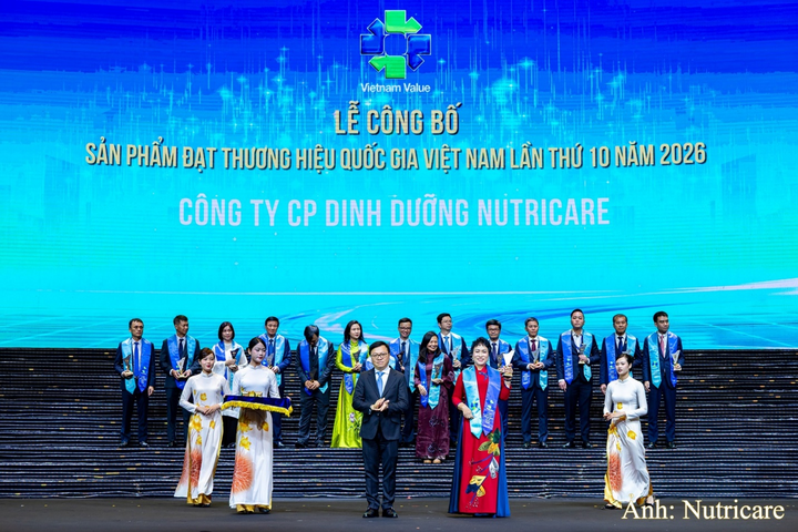 Nutricare 10 năm liên tiếp đạt Thương hiệu quốc gia Việt Nam