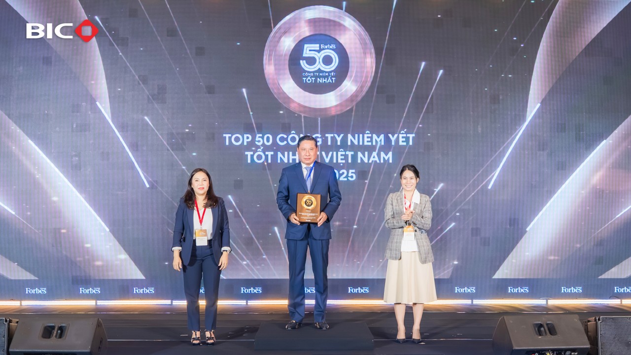 BIC được vinh danh trong Top 50 công ty niêm yết tốt nhất Việt Nam 2025