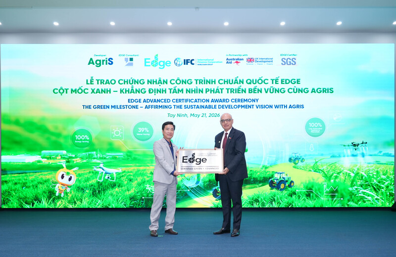 AgriS tiên phong đạt chứng nhận EDGE Advanced cho nhà máy đường