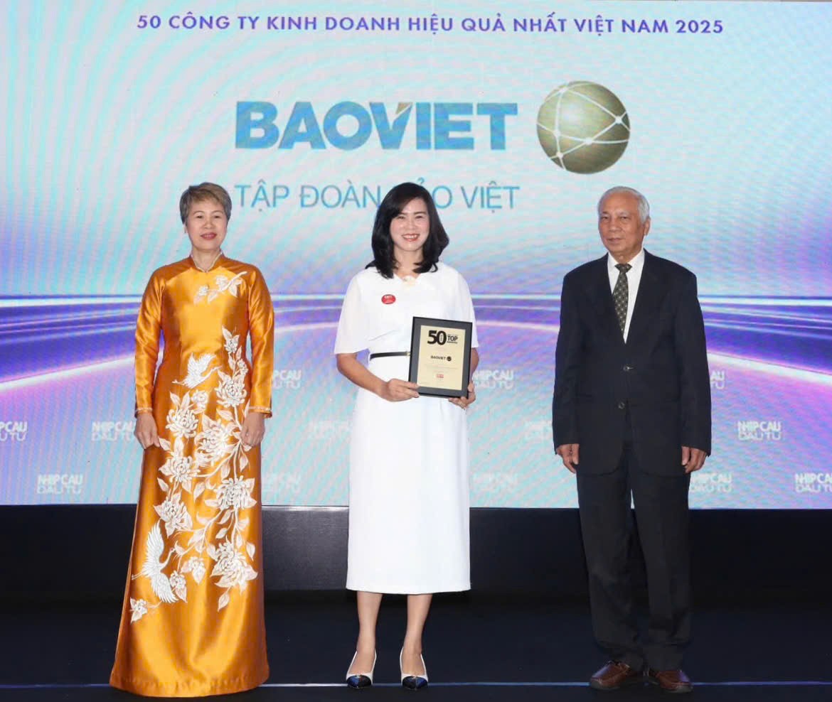 Bảo Việt: Top 50 Công ty kinh doanh hiệu quả nhất Việt Nam 2025