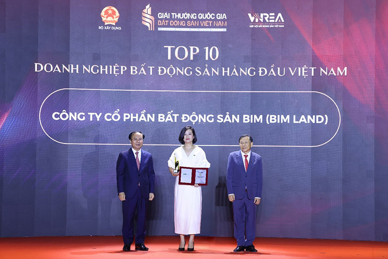 BIM Land được ghi nhận trong Top 10 doanh nghiệp bất động sản hàng đầu Việt Nam