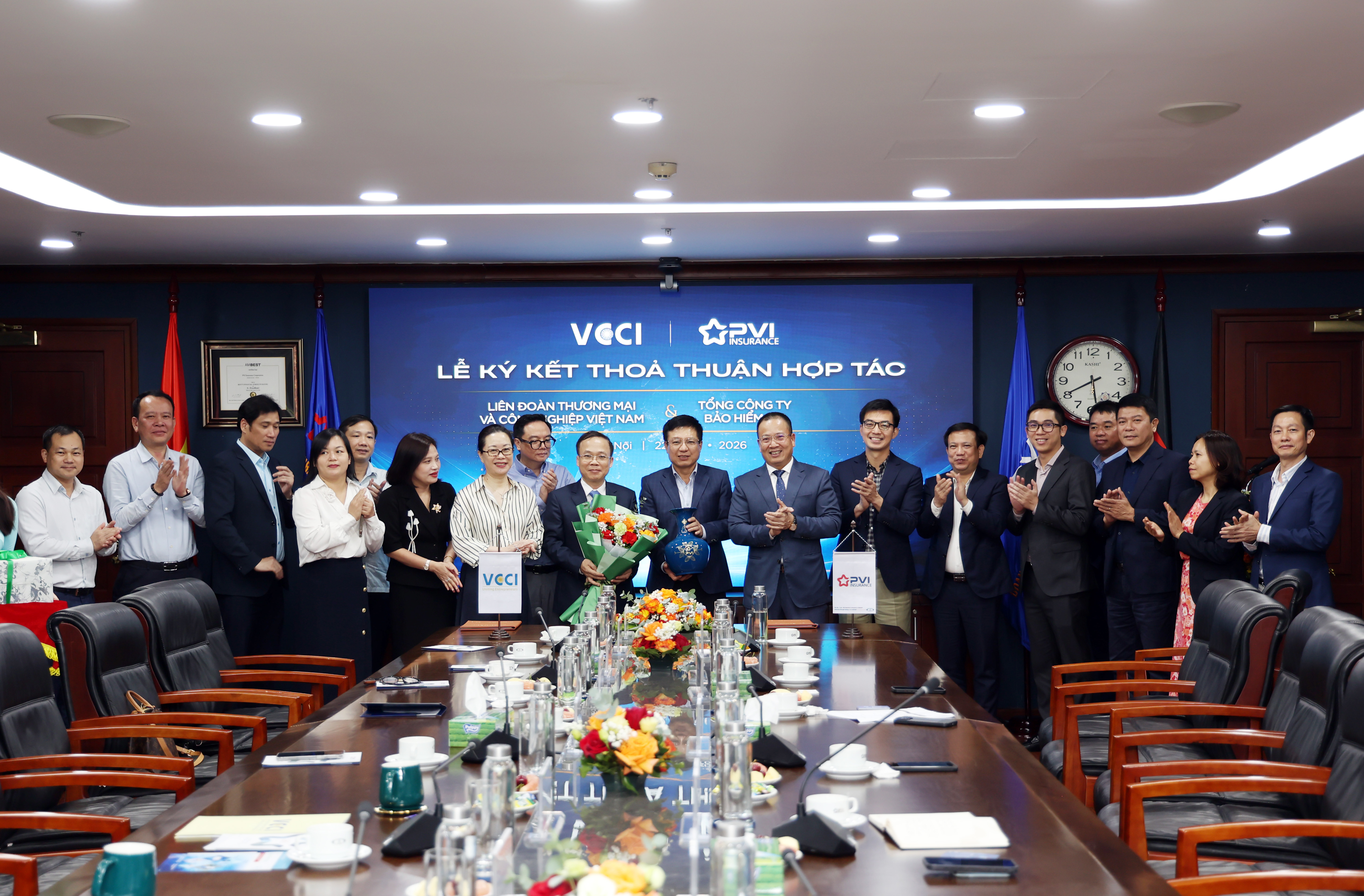 [VCCI - Bảo hiểm PVI] Lễ ký kết thỏa thuận hợp tác 22/5/2026