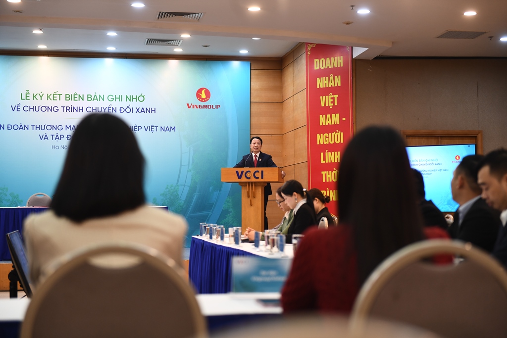 [VCCI - Vingroup] Lễ ký biên bản ghi nhớ hợp tác thúc đẩy chuyển đổi xanh và phát triển bền vững