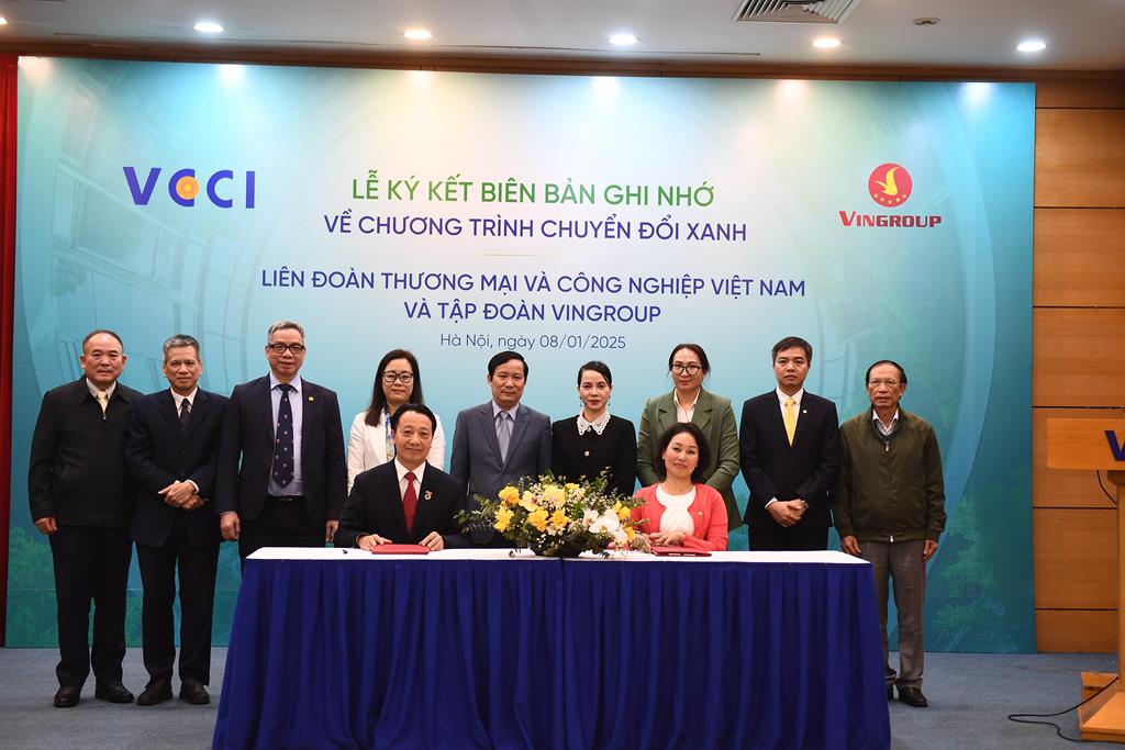[VCCI - Vingroup] Lễ ký biên bản ghi nhớ hợp tác thúc đẩy chuyển đổi xanh và phát triển bền vững