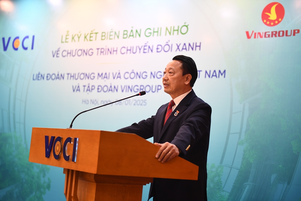 [VCCI - Vingroup] Lễ ký biên bản ghi nhớ hợp tác thúc đẩy chuyển đổi xanh và phát triển bền vững
