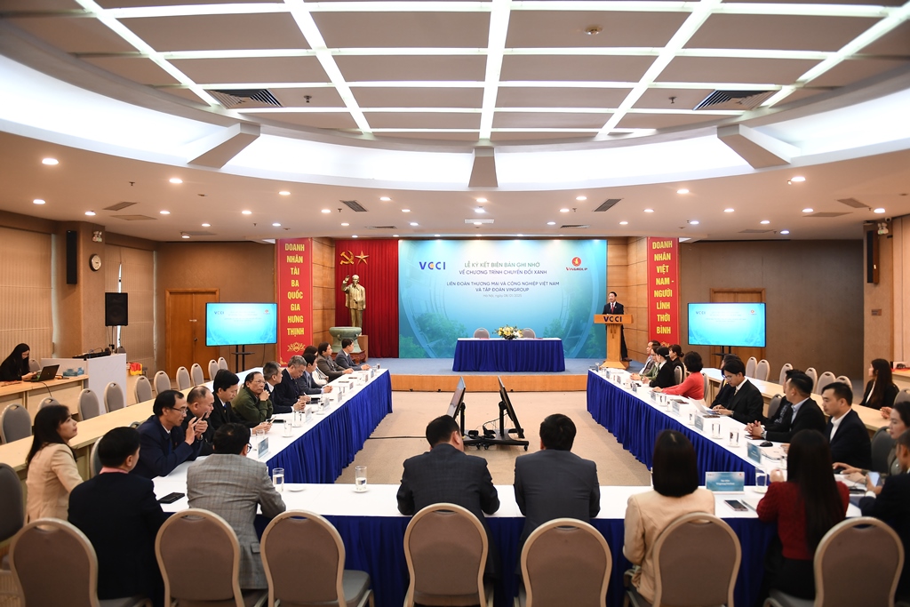 [VCCI - Vingroup] Lễ ký biên bản ghi nhớ hợp tác thúc đẩy chuyển đổi xanh và phát triển bền vững