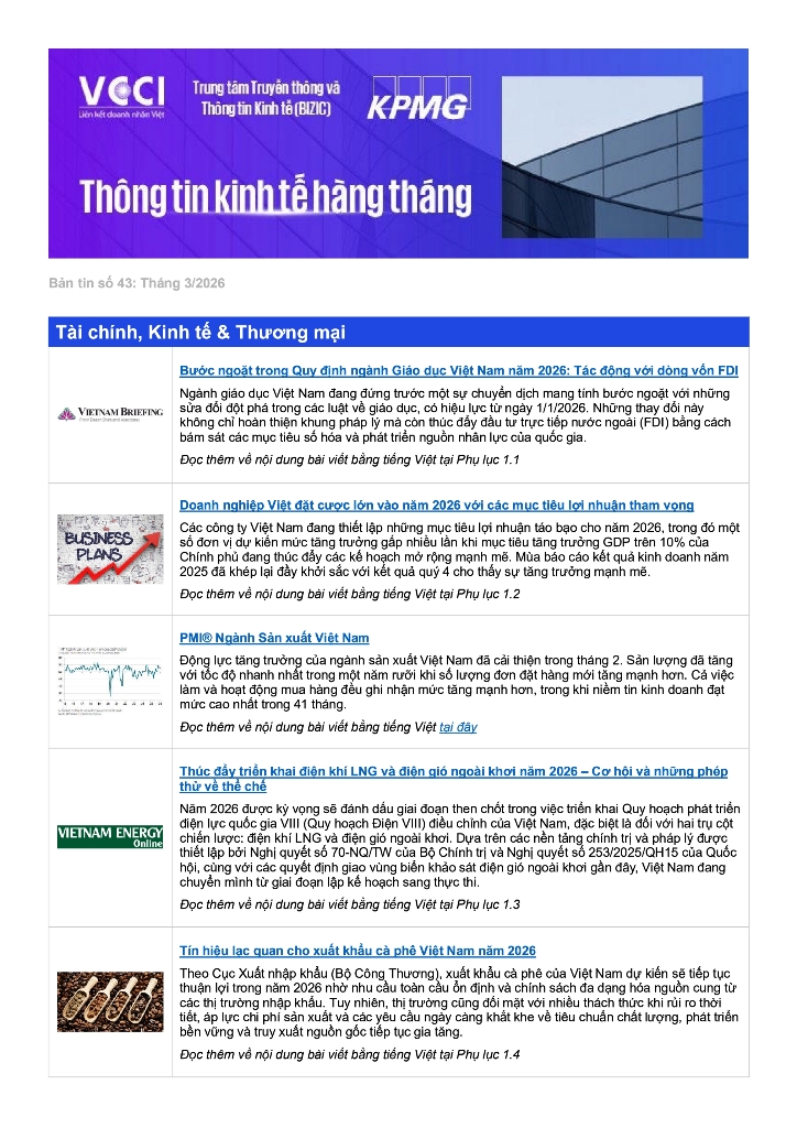 Bản tin VCCI - KMPG số 43