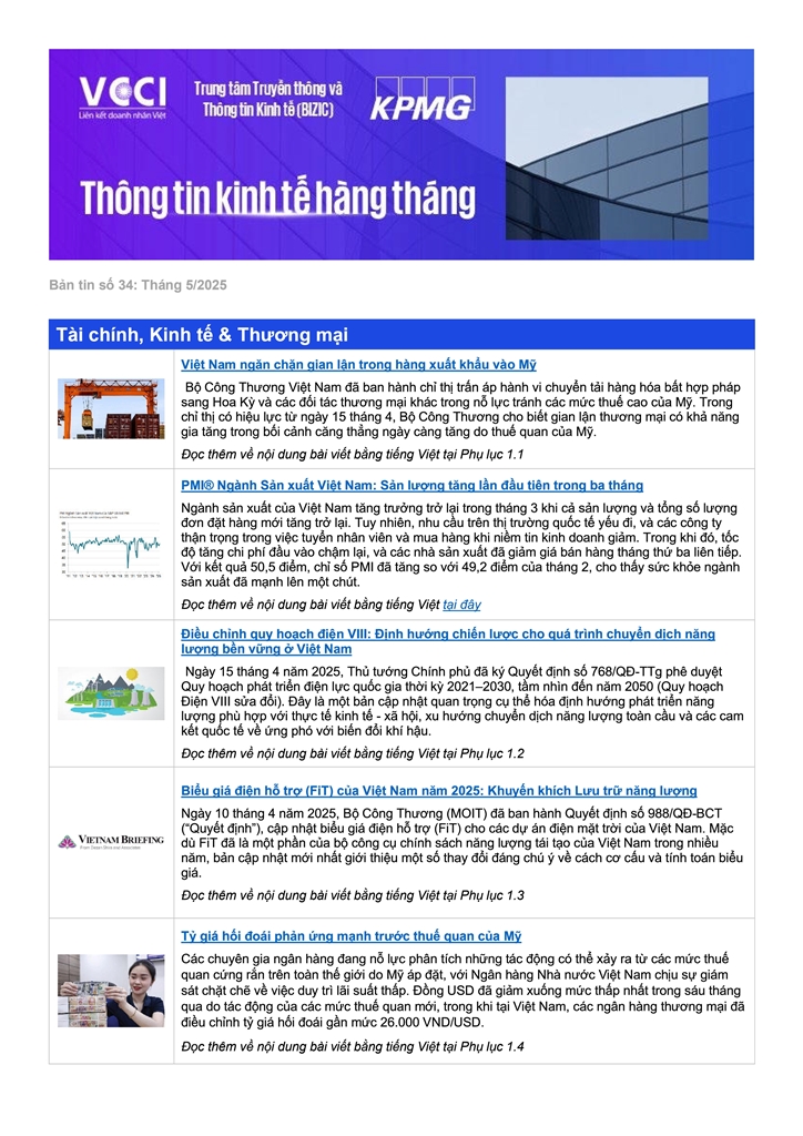 Bản tin VCCI - KMPG số 34