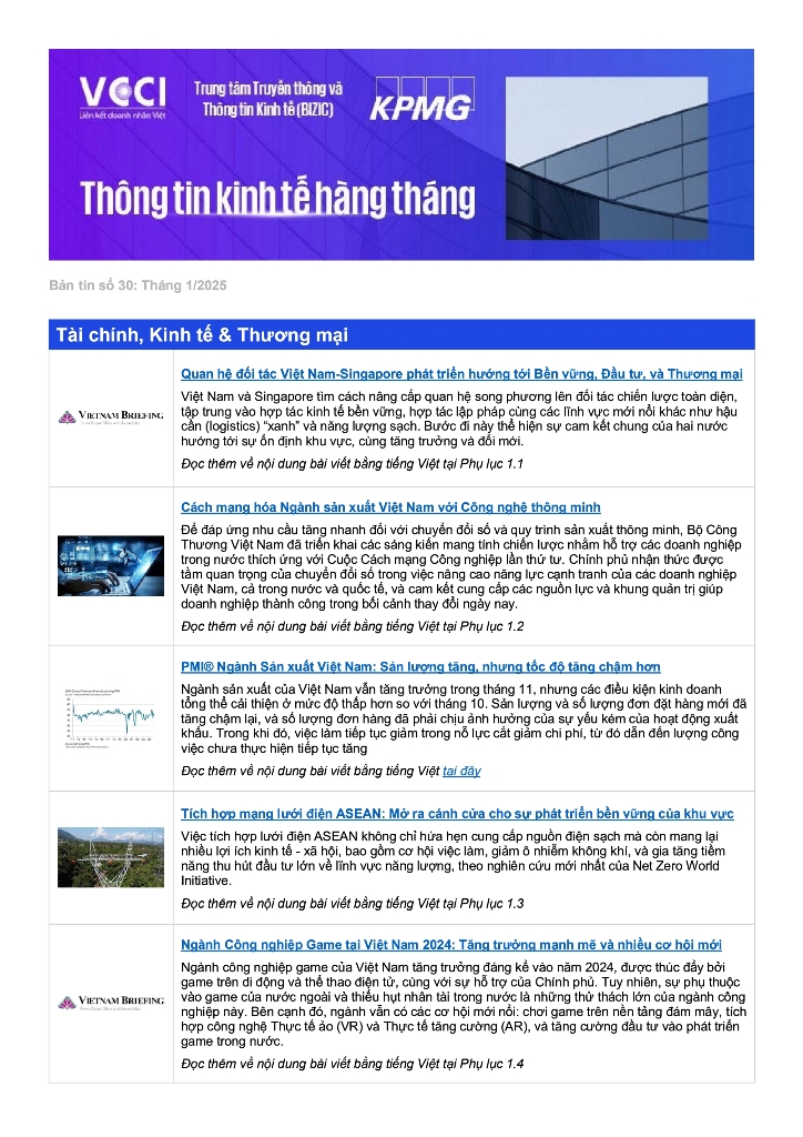 Bản tin VCCI - KMPG số 30