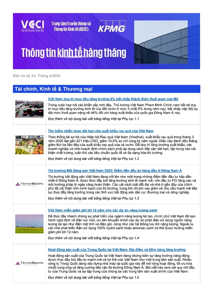 Bản tin VCCI - KMPG số 33