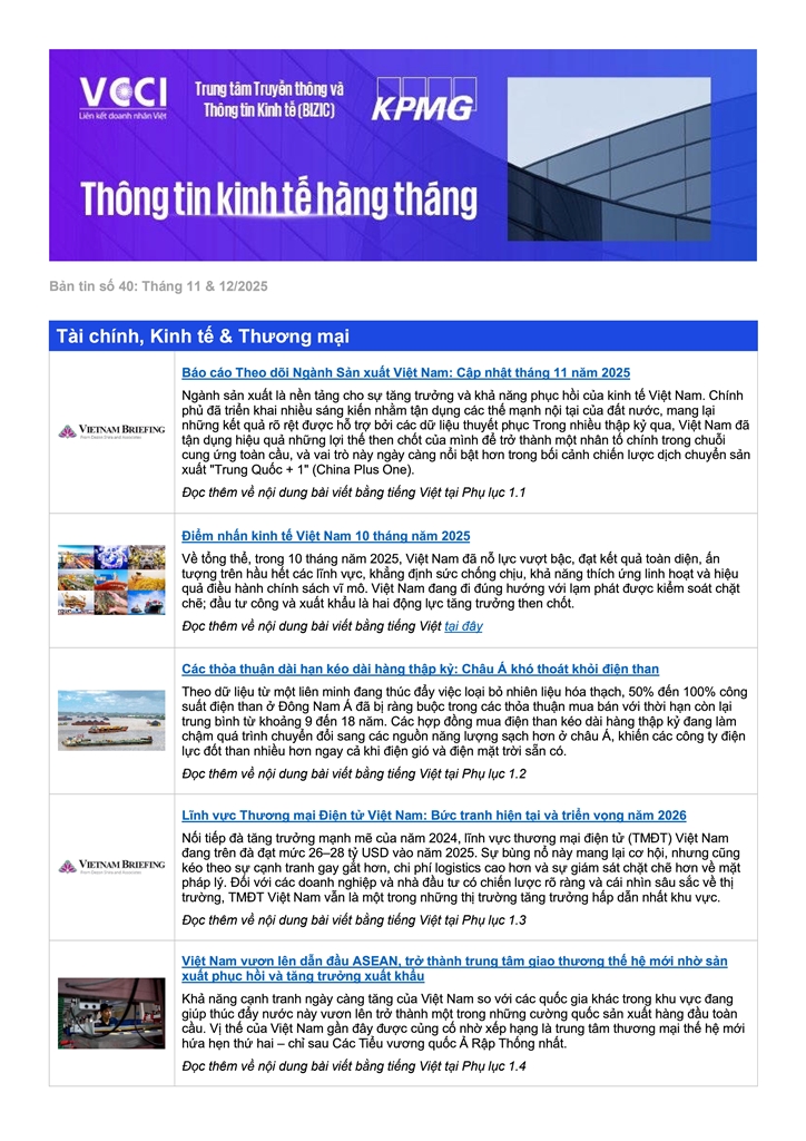Bản tin VCCI - KMPG số 40