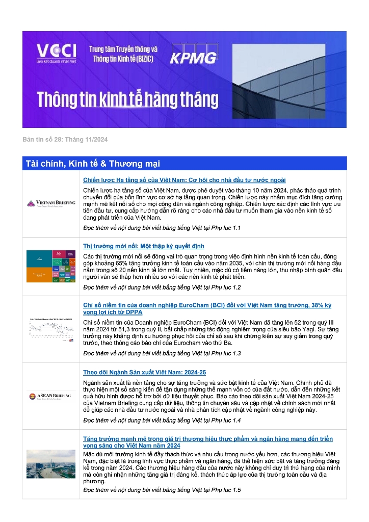 Bản tin VCCI - KMPG số 28