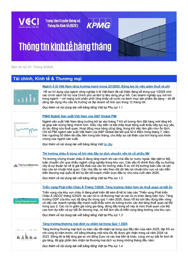 Bản tin VCCI - KMPG số 37